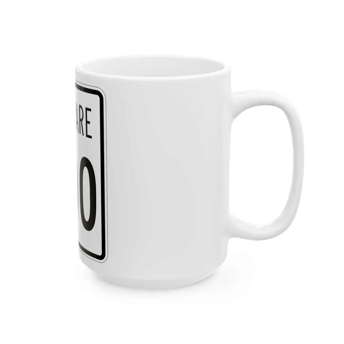 Delaware 1955 template (Delaware) (Road Sign) White Coffee Mug - Go Mug Yourself
