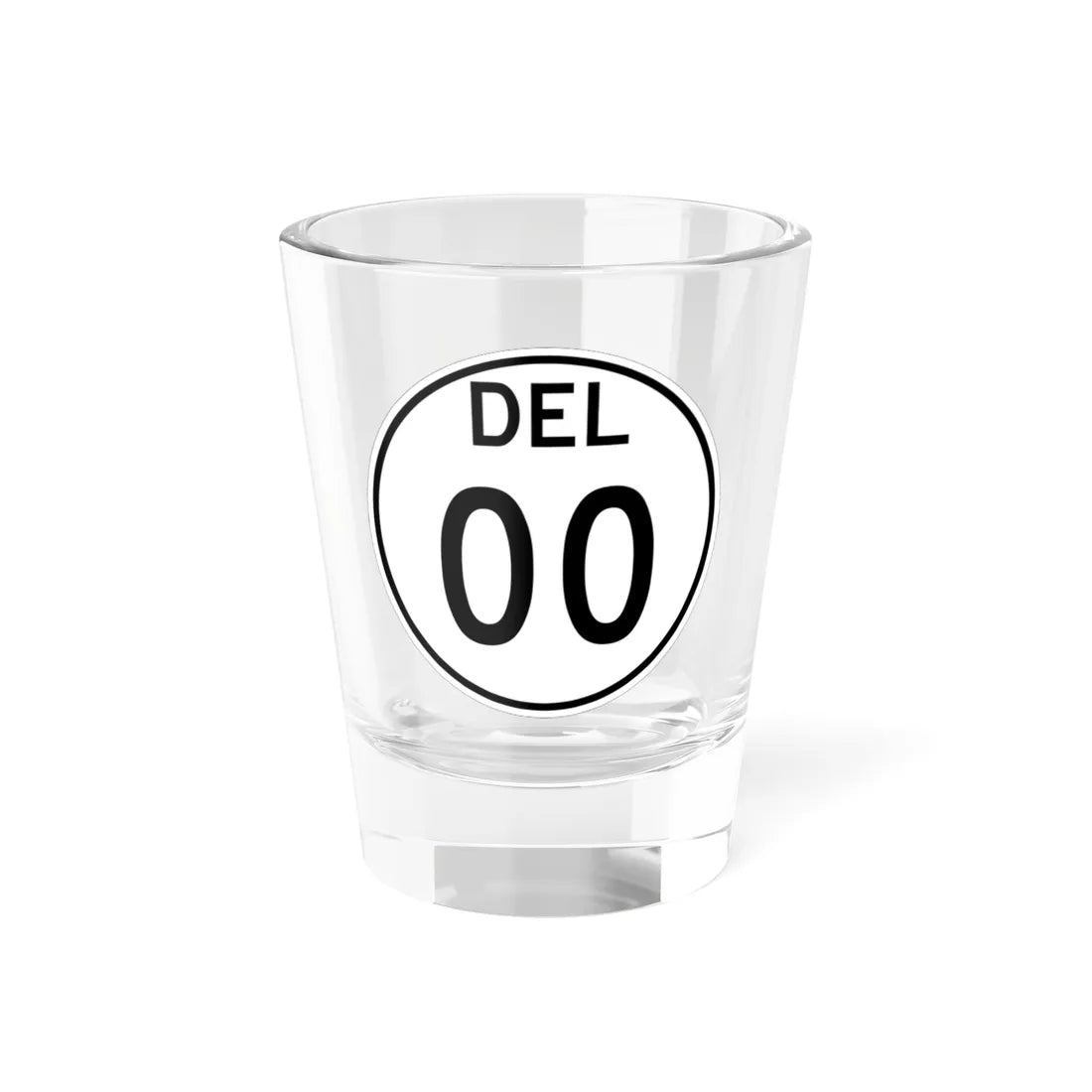 Delaware 1964 template (Delaware) (Road Sign) Shot Glass 1.5oz 1.5oz - Go Mug Yourself