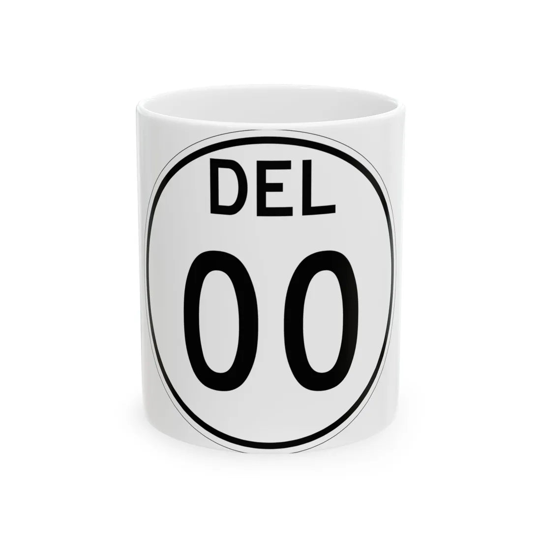 Delaware 1964 template (Delaware) (Road Sign) White Coffee Mug 11oz - Go Mug Yourself