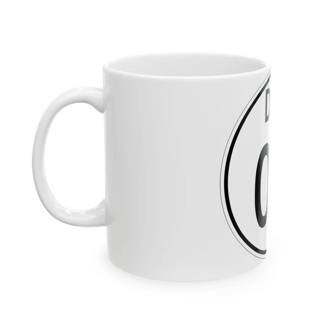 Delaware 1964 template (Delaware) (Road Sign) White Coffee Mug - Go Mug Yourself