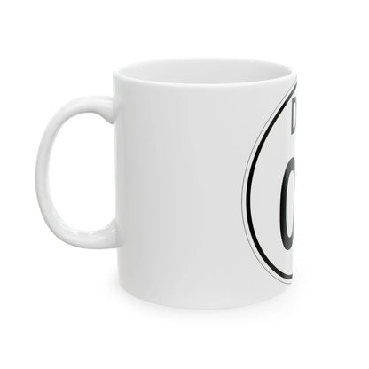 Delaware 1964 template (Delaware) (Road Sign) White Coffee Mug - Go Mug Yourself