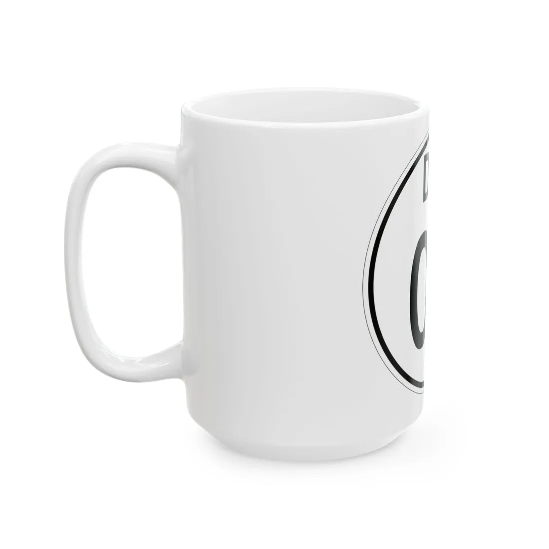 Delaware 1964 template (Delaware) (Road Sign) White Coffee Mug - Go Mug Yourself