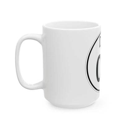 Delaware 1964 template (Delaware) (Road Sign) White Coffee Mug - Go Mug Yourself