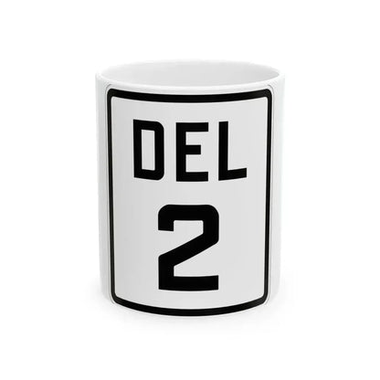 Delaware 2 1926 (Delaware) (Road Sign) White Coffee Mug 11oz - Go Mug Yourself