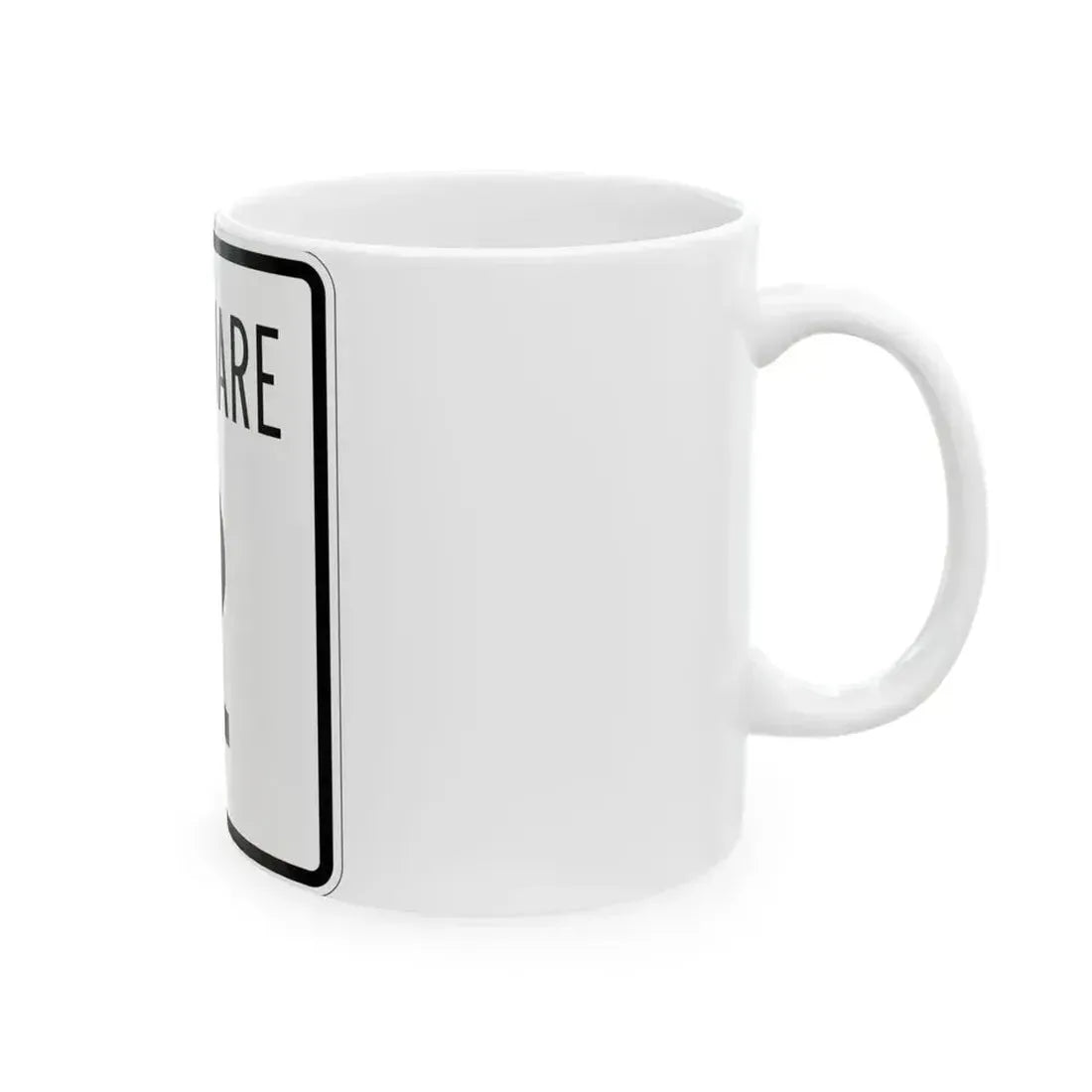 Delaware 2 1955 (Delaware) (Road Sign) White Coffee Mug - Go Mug Yourself