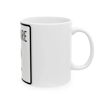 Delaware 2 1955 (Delaware) (Road Sign) White Coffee Mug - Go Mug Yourself