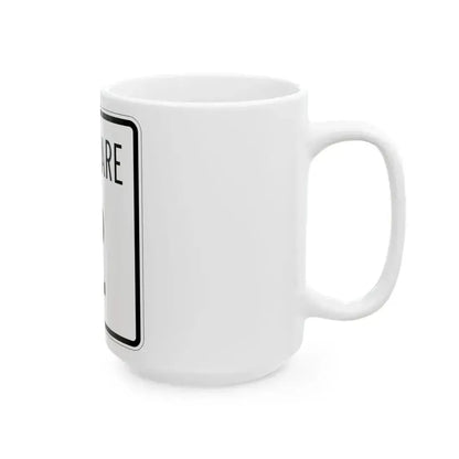 Delaware 2 1955 (Delaware) (Road Sign) White Coffee Mug - Go Mug Yourself