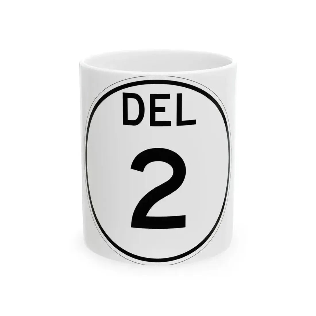 Delaware 2 1964 (Delaware) (Road Sign) White Coffee Mug 11oz - Go Mug Yourself