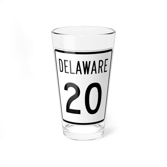 Delaware 20 1955 (Delaware) (Road Sign) Pint Glass 16oz 16oz - Go Mug Yourself