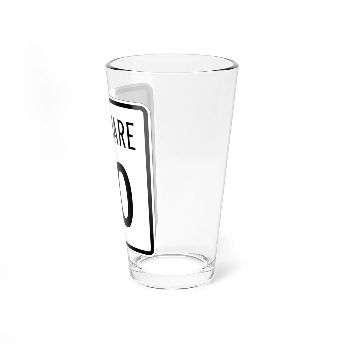 Delaware 20 1955 (Delaware) (Road Sign) Pint Glss 16oz - Go Mug Yourself
