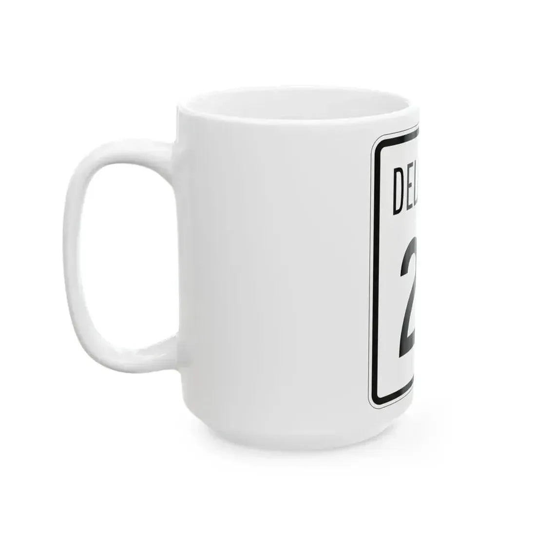 Delaware 20 1955 (Delaware) (Road Sign) White Coffee Mug - Go Mug Yourself