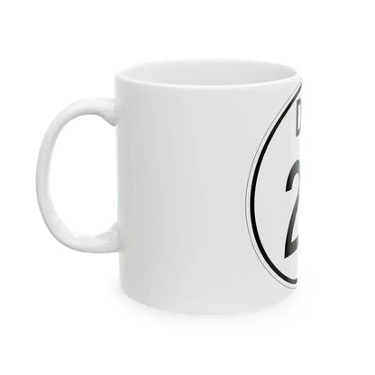 Delaware 20 1964 (Delaware) (Road Sign) White Coffee Mug - Go Mug Yourself