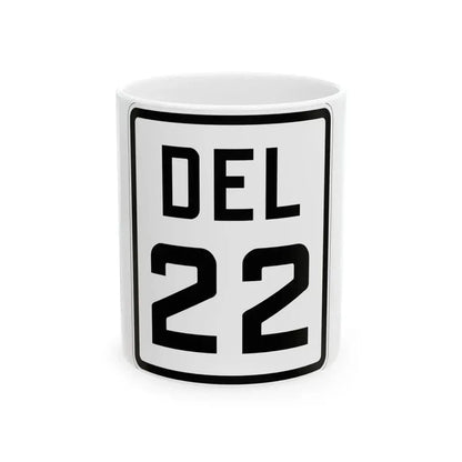 Delaware 22 1926 (Delaware) (Road Sign) White Coffee Mug 11oz - Go Mug Yourself