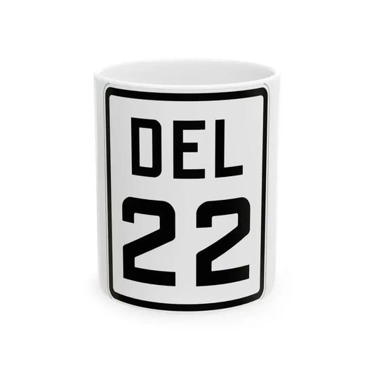 Delaware 22 1926 (Delaware) (Road Sign) White Coffee Mug 11oz - Go Mug Yourself