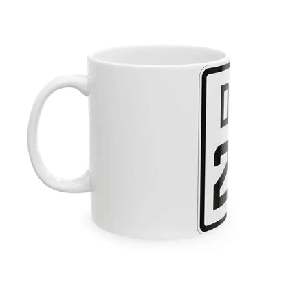 Delaware 22 1926 (Delaware) (Road Sign) White Coffee Mug - Go Mug Yourself