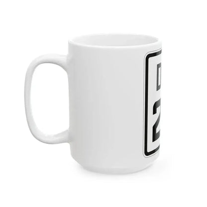 Delaware 22 1926 (Delaware) (Road Sign) White Coffee Mug - Go Mug Yourself