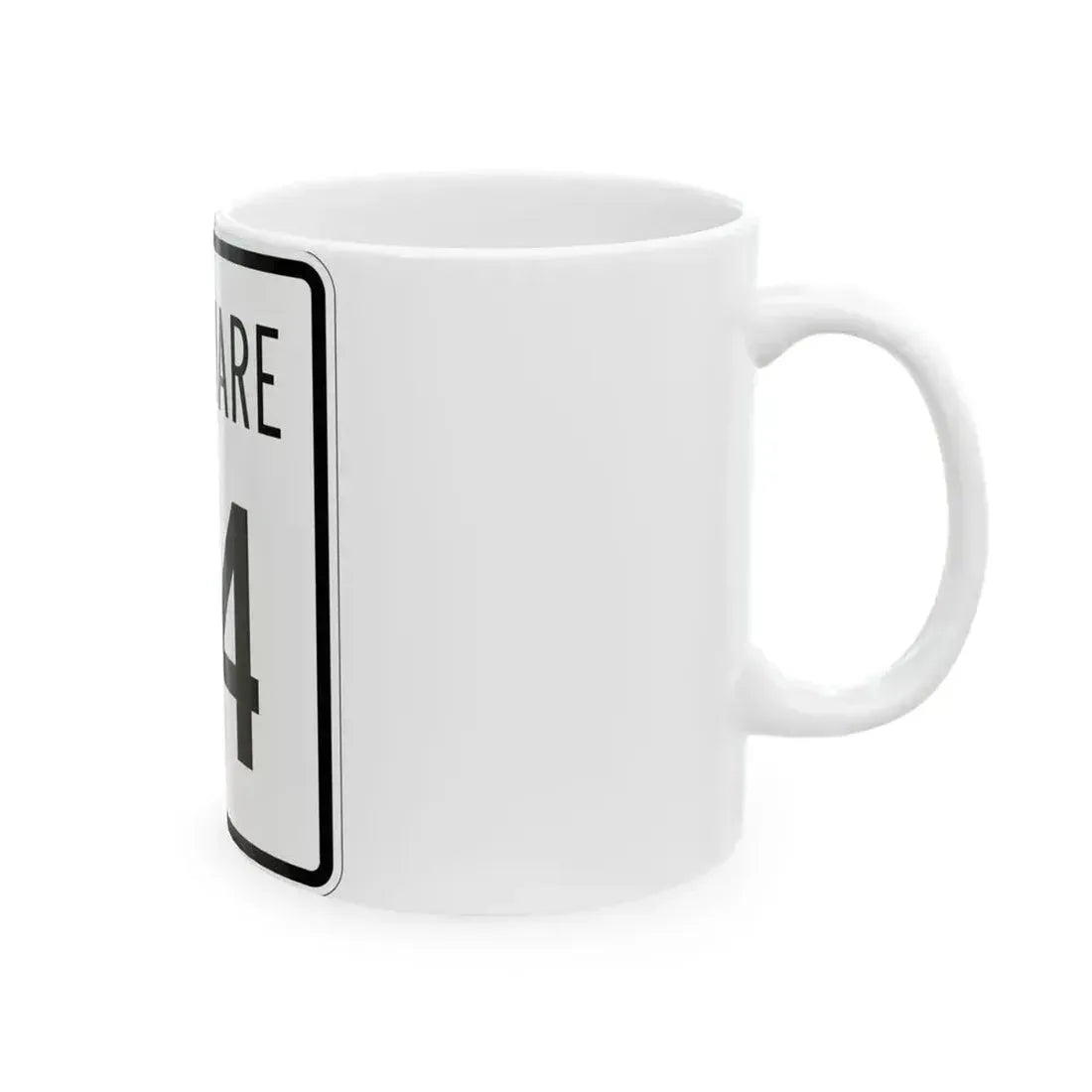 Delaware 24 1955 (Delaware) (Road Sign) White Coffee Mug - Go Mug Yourself