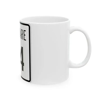 Delaware 24 1955 (Delaware) (Road Sign) White Coffee Mug - Go Mug Yourself