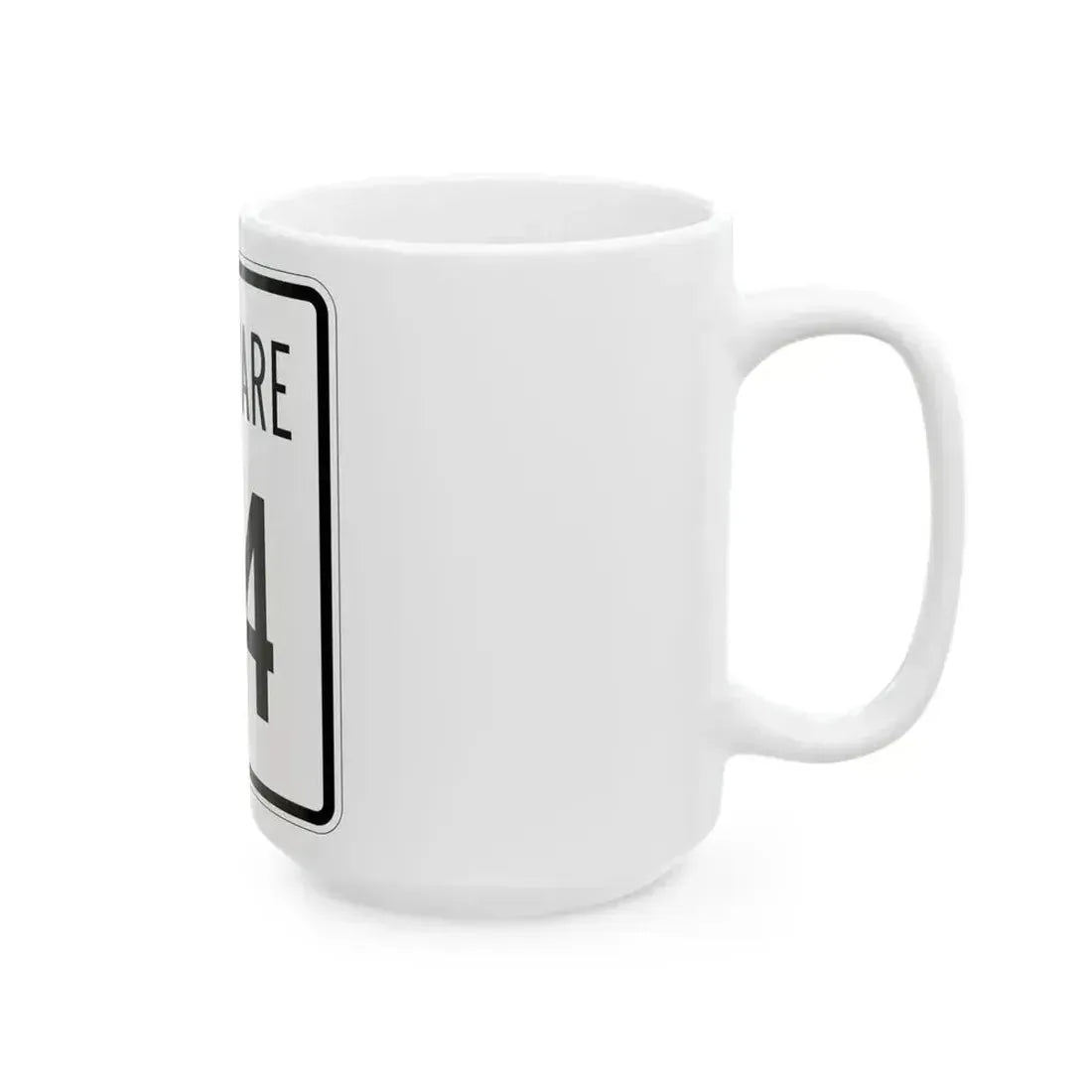 Delaware 24 1955 (Delaware) (Road Sign) White Coffee Mug - Go Mug Yourself