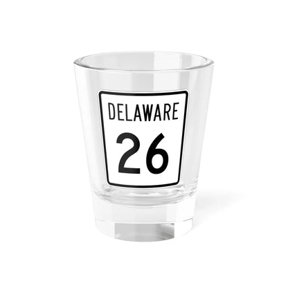 Delaware 26 1955 (Delaware) (Road Sign) Shot Glass 1.5oz 1.5oz - Go Mug Yourself
