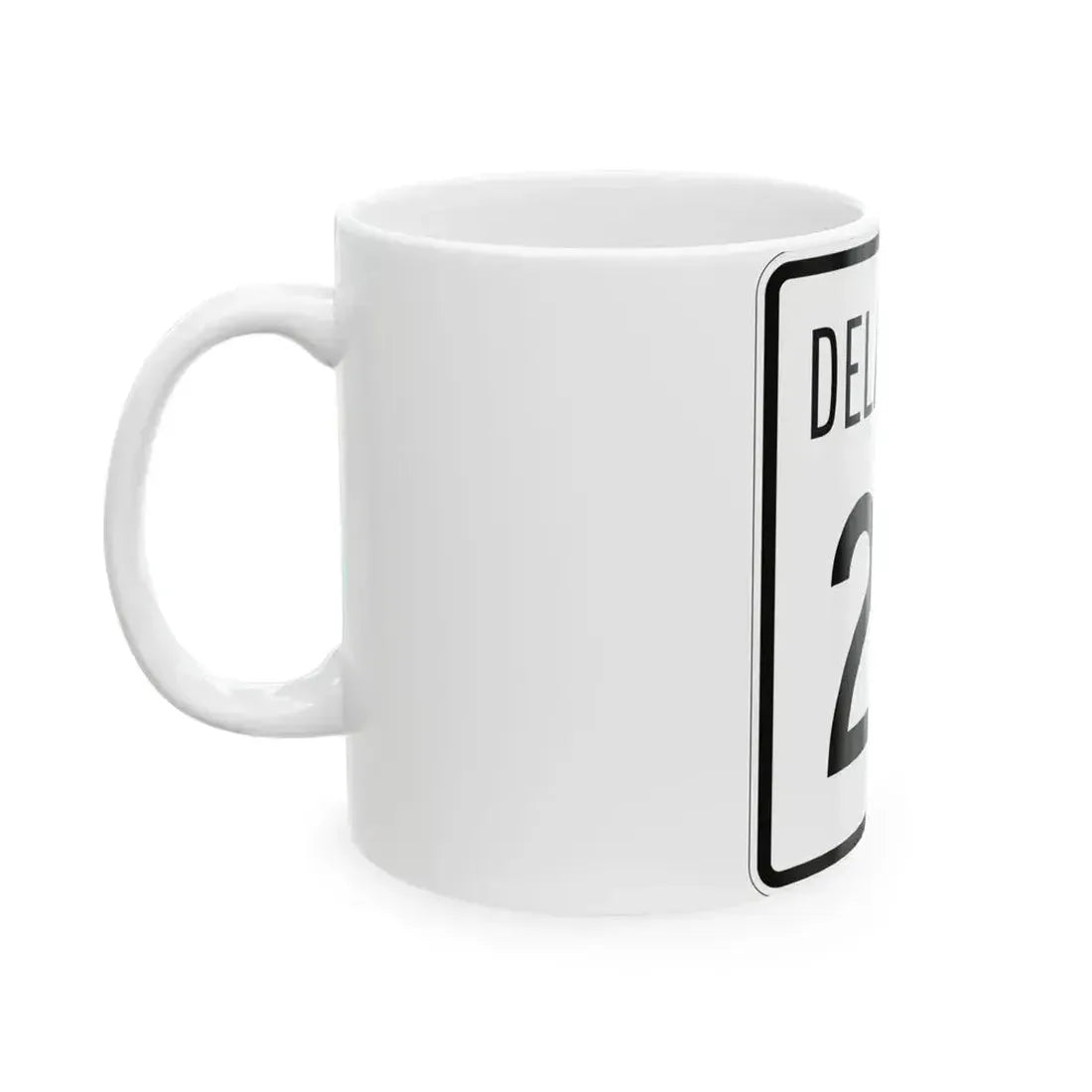 Delaware 26 1955 (Delaware) (Road Sign) White Coffee Mug - Go Mug Yourself