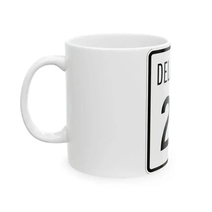 Delaware 26 1955 (Delaware) (Road Sign) White Coffee Mug - Go Mug Yourself