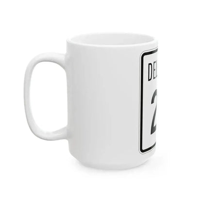 Delaware 26 1955 (Delaware) (Road Sign) White Coffee Mug - Go Mug Yourself