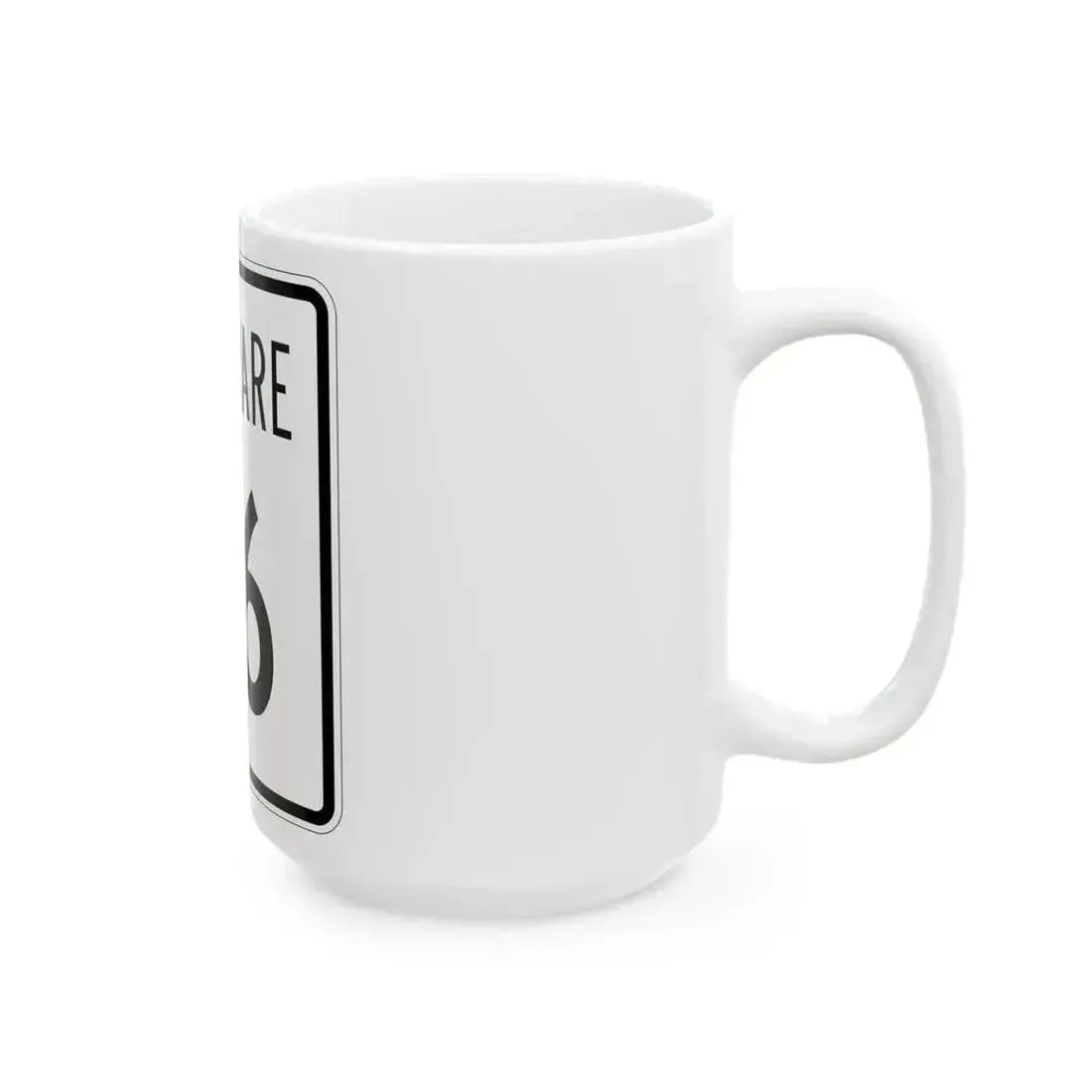 Delaware 26 1955 (Delaware) (Road Sign) White Coffee Mug - Go Mug Yourself