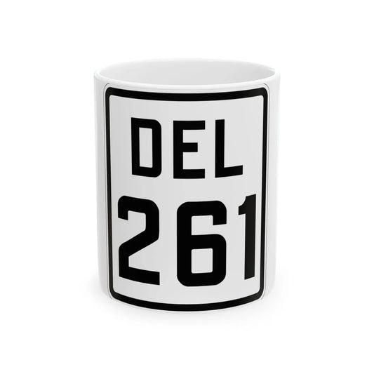 Delaware 261 1926 (Delaware) (Road Sign) White Coffee Mug 11oz - Go Mug Yourself