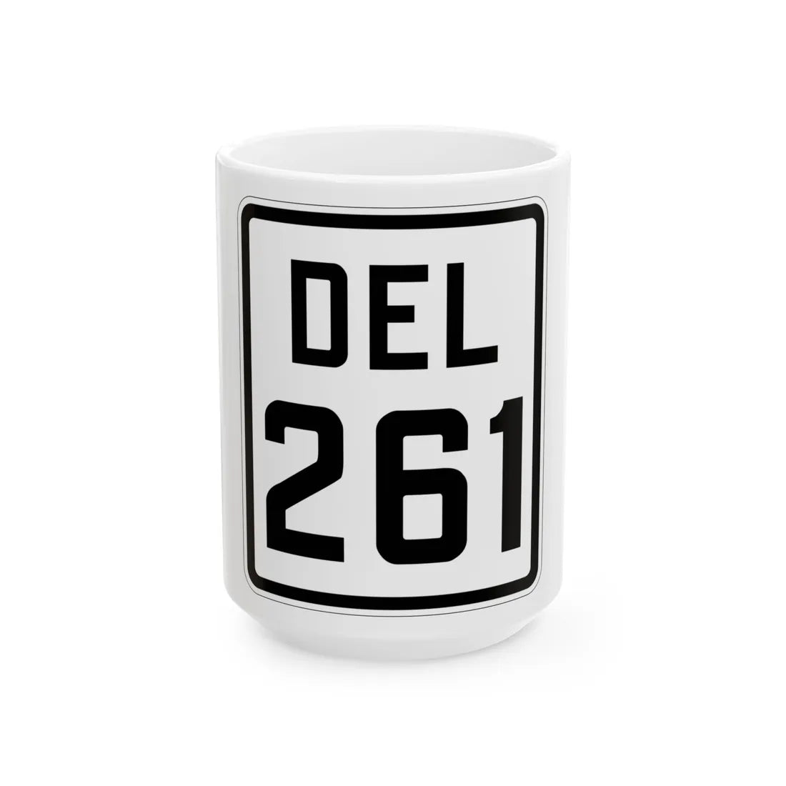 Delaware 261 1926 (Delaware) (Road Sign) White Coffee Mug 15oz - Go Mug Yourself