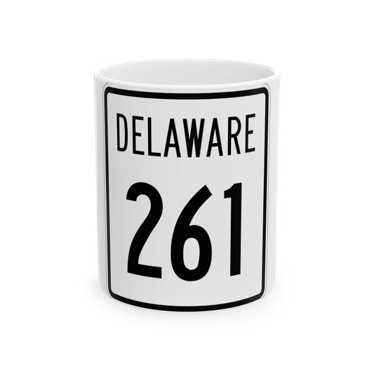 Delaware 261 1955 (Delaware) (Road Sign) White Coffee Mug 11oz - Go Mug Yourself