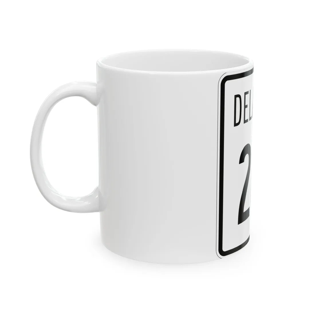 Delaware 261 1955 (Delaware) (Road Sign) White Coffee Mug - Go Mug Yourself