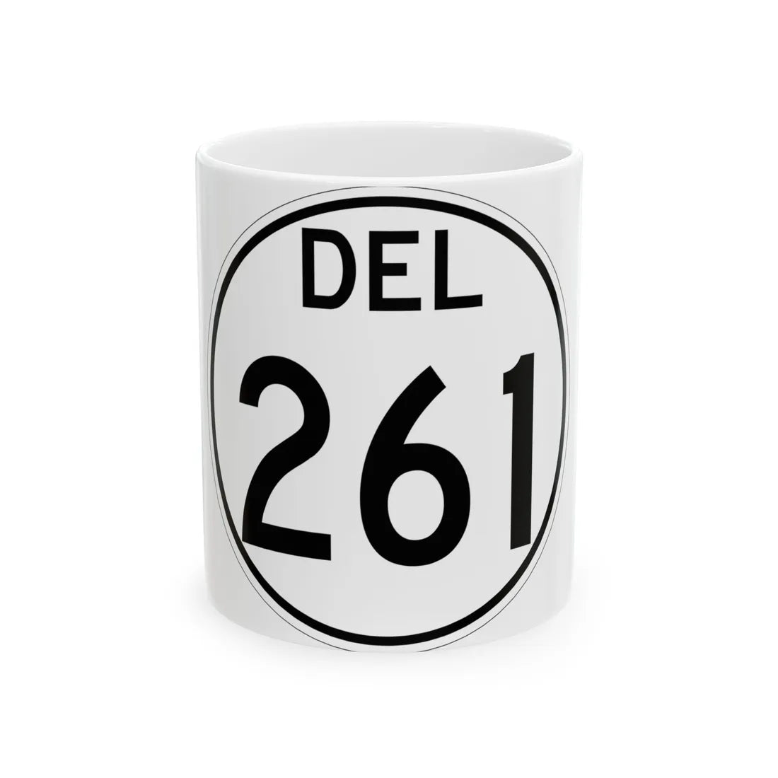 Delaware 261 1964 (Delaware) (Road Sign) White Coffee Mug 11oz - Go Mug Yourself