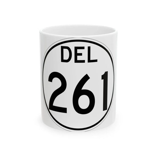 Delaware 261 1964 (Delaware) (Road Sign) White Coffee Mug 11oz - Go Mug Yourself