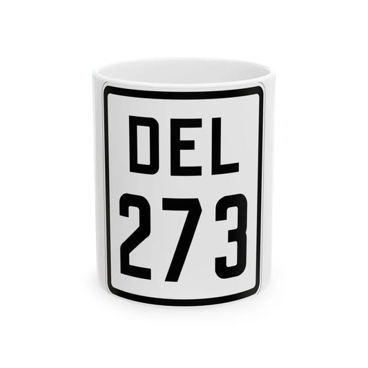 Delaware 273 1926 (Delaware) (Road Sign) White Coffee Mug 11oz - Go Mug Yourself