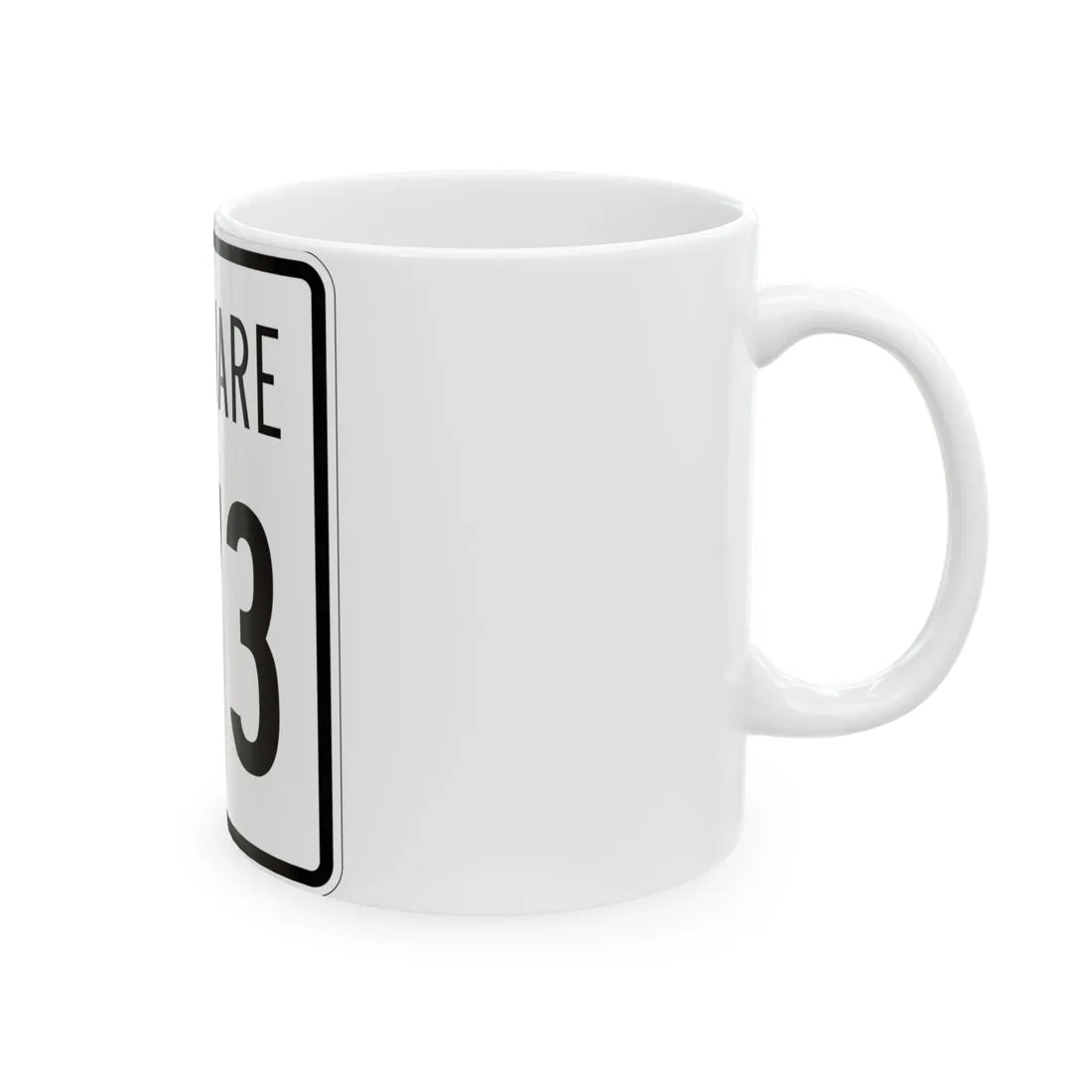 Delaware 273 1955 (Delaware) (Road Sign) White Coffee Mug - Go Mug Yourself