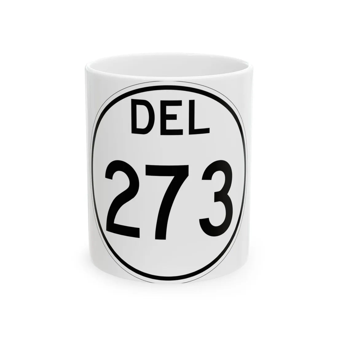Delaware 273 1964 (Delaware) (Road Sign) White Coffee Mug 11oz - Go Mug Yourself