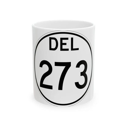 Delaware 273 1964 (Delaware) (Road Sign) White Coffee Mug 11oz - Go Mug Yourself