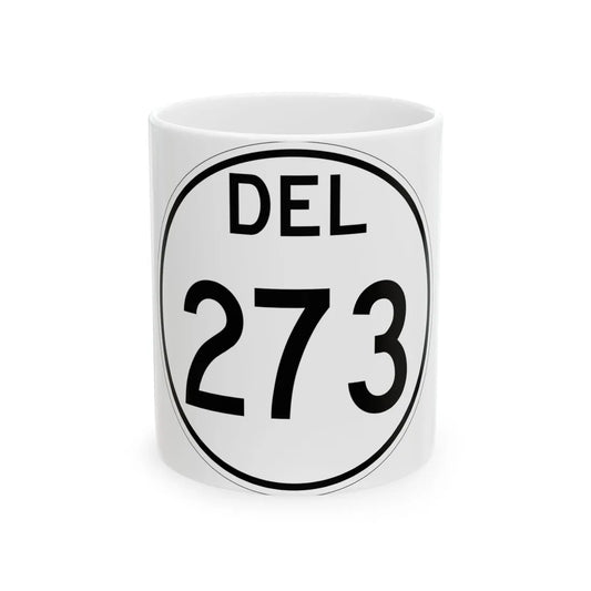 Delaware 273 1964 (Delaware) (Road Sign) White Coffee Mug 11oz - Go Mug Yourself