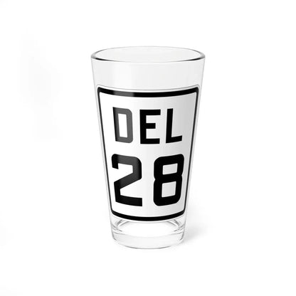 Delaware 28 1926 (Delaware) (Road Sign) Pint Glass 16oz 16oz - Go Mug Yourself