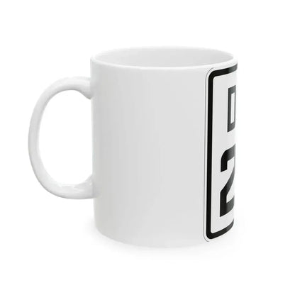 Delaware 28 1926 (Delaware) (Road Sign) White Coffee Mug - Go Mug Yourself
