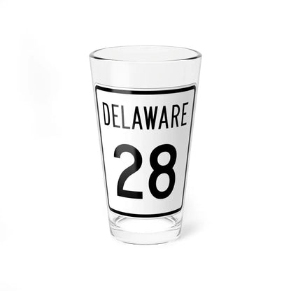 Delaware 28 1955 (Delaware) (Road Sign) Pint Glass 16oz 16oz - Go Mug Yourself