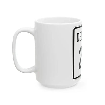 Delaware 28 1955 (Delaware) (Road Sign) White Coffee Mug - Go Mug Yourself
