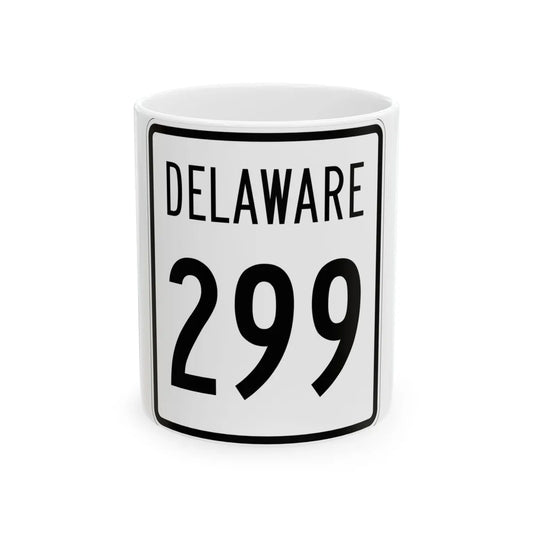 Delaware 299 1955 (Delaware) (Road Sign) White Coffee Mug 11oz - Go Mug Yourself