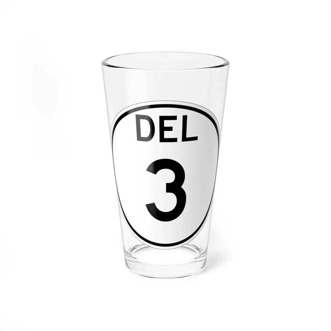 Delaware 3 1964 (Delaware) (Road Sign) Pint Glass 16oz 16oz - Go Mug Yourself