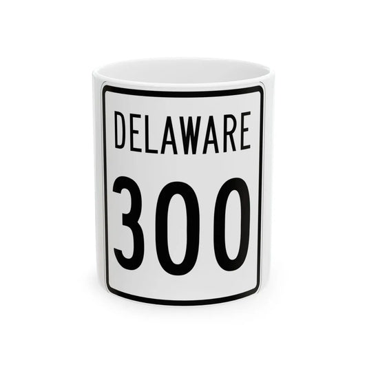 Delaware 300 1955 (Delaware) (Road Sign) White Coffee Mug 11oz - Go Mug Yourself