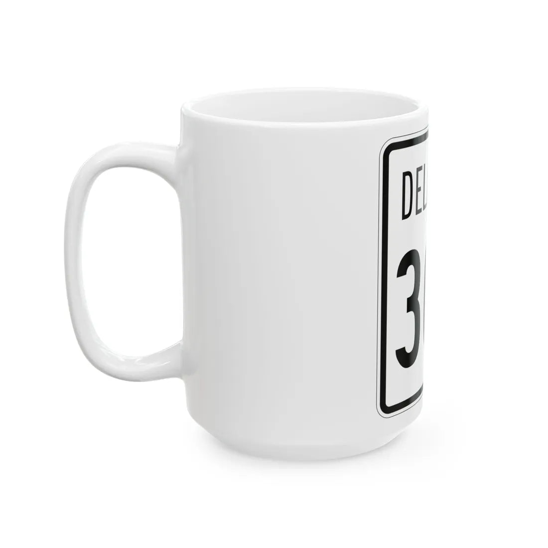 Delaware 300 1955 (Delaware) (Road Sign) White Coffee Mug - Go Mug Yourself