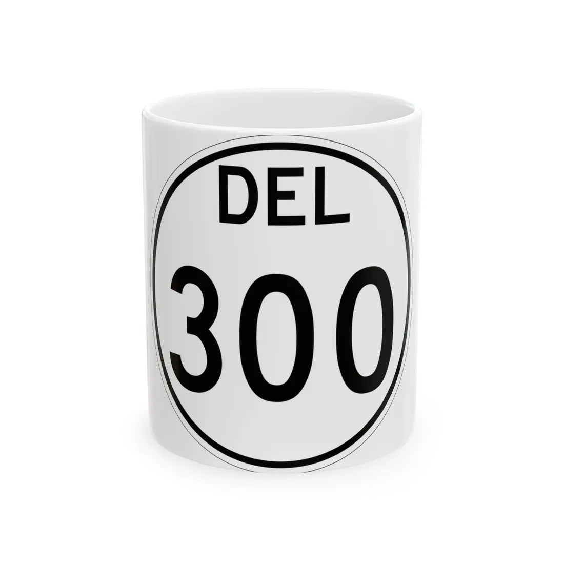 Delaware 300 1964 (Delaware) (Road Sign) White Coffee Mug 11oz - Go Mug Yourself