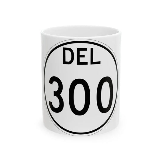 Delaware 300 1964 (Delaware) (Road Sign) White Coffee Mug 11oz - Go Mug Yourself