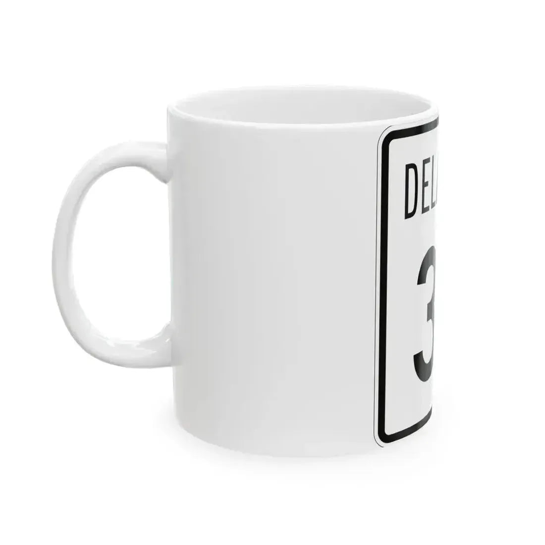 Delaware 36 1955 (Delaware) (Road Sign) White Coffee Mug - Go Mug Yourself